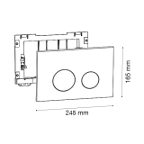 placa pulsadora drena inox círculos dim | drena