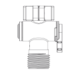 llave corte cisterna empotrada drena slim | drena