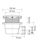 válvula ducha Ø120mm dim | drena | plastisan