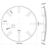tapa válvula ducha Ø120mm | drena | plastisan