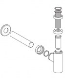 tubo vertical valona sifón botella latón | drena | plastisan