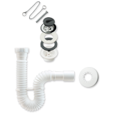 sifón extensible con válvula | plastisan