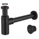 sifón lavabo bote latón negro mate avant | plastisan