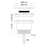 válvula clic clac universal tornillo | plastisan