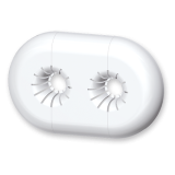 florón doble embellecedor tubo radiador blanco | drena | plastisan