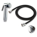 conjunto ducha-bidé lamu flexo negro | plastisan