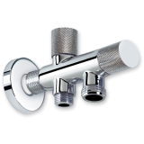 llave escuadra doble ½ moleteada | drena | plastisan