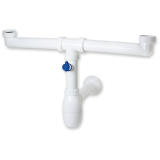 sifón bote doble fregadera con toma | plastisan