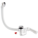 válvula bañera clic clac con sifón, rebosadero, salida orientable | drena