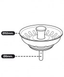 filtro cesto mini inox guia fregadera | drena | plastisan