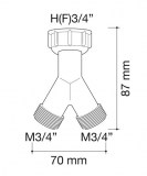 duplicador grifo lavadora dimensiones | plastisan