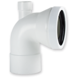 manguito wc curvo macho con toma | drena