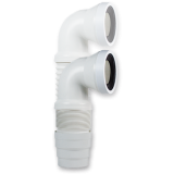 manguito wc curvo extensible 280mm | drena