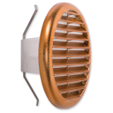 rejilla redonda con muelle y red color cobre | plastisan