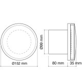 extractor eléctrico redondo decorativo dim | drena