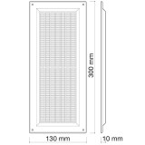 rejilla rectangular 130x300mm con red | drena