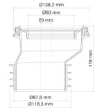 manguito wc excéntrico 20 mm | drena