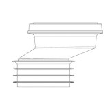 manguito wc excéntrico 40 mm | drena