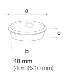 tapón 40mm con chapa inox | drena | plastisan