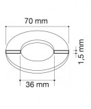 junta plana 70x36x1,5mm | drena | plastisan
