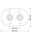 florón doble embellecedor tubo radiador blanco | drena | plastisan