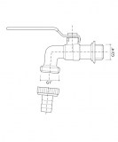 grifo esfera 3/4-1" | drena | plastisan