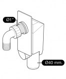 sifón empotrado registrable lavadora | plastisan