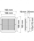 rejilla cuadrada con marco | drena | plastisan