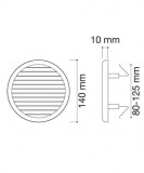 rejilla redonda con muelle y red fija | drena | plastisan